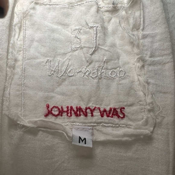 Johnny Was 3J Workshop Long Slv Tunic SZ M embroidered boho hippie festival - Picture 4 of 13